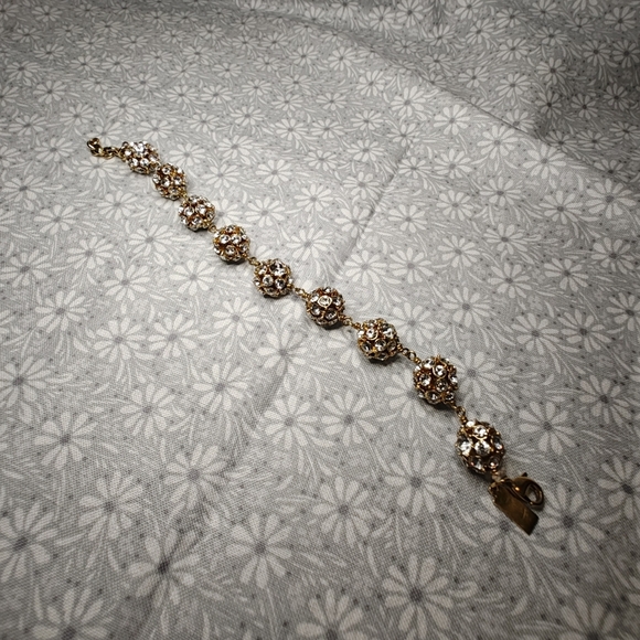 Kate Spade Putting on the Ritz Lady Marmalade Tennis Bracelet Crystal Orbit Pave - Picture 2 of 9